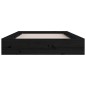 vidaXL Massivholzbett Schwarz 90x200 cm vidaXL Massivholzbett Schwarz 90x200 cm