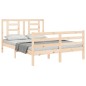 vidaXL Massivholzbett mit Kopfteil 140x200 cm vidaXL Massivholzbett mit Kopfteil 140x200 cm