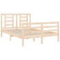 vidaXL Massivholzbett mit Kopfteil 140x200 cm vidaXL Massivholzbett mit Kopfteil 140x200 cm