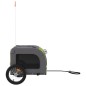 vidaXL Fahrradanhänger Hunde Grün und Grau Oxford-Gewebe & Eisen vidaXL Fahrradanhänger Hunde Grün und Grau Oxford-Gewebe & Eisen