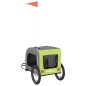 vidaXL Fahrradanhänger Hunde Grün und Grau Oxford-Gewebe & Eisen vidaXL Fahrradanhänger Hunde Grün und Grau Oxford-Gewebe & Eisen