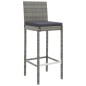 vidaXL 7-tlg. Gartenbar-Set mit Kissen Grau Poly Rattan vidaXL 7-tlg. Gartenbar-Set mit Kissen Grau Poly Rattan
