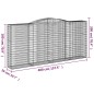 vidaXL Gabionen mit Hochbogen 5 Stk. 400x50x180/200cm Verzinktes Eisen vidaXL Gabionen mit Hochbogen 5 Stk. 400x50x180/200cm Verzinktes Eisen