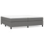 vidaXL Boxspringbett mit Matratze Dunkelgrau 200x200 cm Stoff vidaXL Boxspringbett mit Matratze Dunkelgrau 200x200 cm Stoff