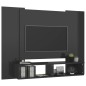 vidaXL TV-Wandschrank Hochglanz-Grau 120x23,5x90 cm Holzwerkstoff vidaXL TV-Wandschrank Hochglanz-Grau 120x23,5x90 cm Holzwerkstoff