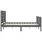 vidaXL Massivholzbett mit Kopfteil Grau 120x200 cm vidaXL Massivholzbett mit Kopfteil Grau 120x200 cm