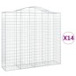 vidaXL Gabionen mit Hochbogen 14Stk. 200x50x180/200cm Verzinktes Eisen vidaXL Gabionen mit Hochbogen 14Stk. 200x50x180/200cm Verzinktes Eisen