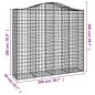 vidaXL Gabionen mit Hochbogen 14Stk. 200x50x180/200cm Verzinktes Eisen vidaXL Gabionen mit Hochbogen 14Stk. 200x50x180/200cm Verzinktes Eisen