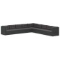 vidaXL 9-tlg. Garten-Lounge-Set mit Kissen Schwarz Poly Rattan vidaXL 9-tlg. Garten-Lounge-Set mit Kissen Schwarz Poly Rattan