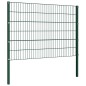 Zaunfeld mit Pfosten Eisen 5,1 x 1,2 m Grün Zaunfeld mit Pfosten Eisen 5,1 x 1,2 m Grün