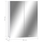 vidaXL Bad-Spiegelschrank Weiß 60x15x75 cm MDF vidaXL Bad-Spiegelschrank Weiß 60x15x75 cm MDF