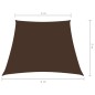 vidaXL Sonnensegel Oxford-Gewebe Trapezförmig 3/4x3 m Braun