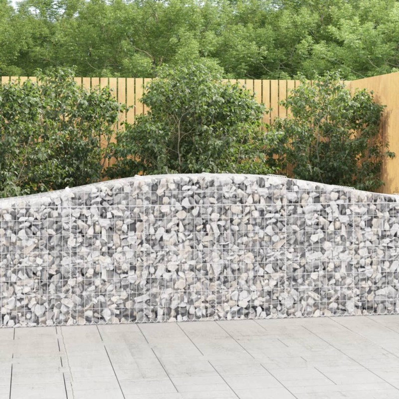 vidaXL Gabionen mit Hochbogen 8 Stk. 400x50x80/100cm Verzinktes Eisen vidaXL Gabionen mit Hochbogen 8 Stk. 400x50x80/100cm Verzinktes Eisen
