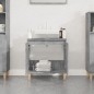 vidaXL Waschbeckenunterschrank Betongrau 58x33x60 cm Holzwerkstoff vidaXL Waschbeckenunterschrank Betongrau 58x33x60 cm Holzwerkstoff