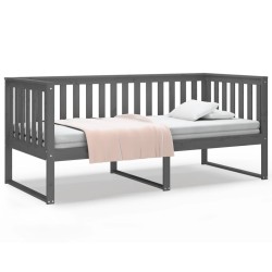 vidaXL Tagesbett Grau 90x190 cm Massivholz Kiefer