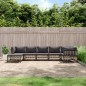 vidaXL 7-tlg. Garten-Lounge-Set mit Kissen Anthrazit Poly Rattan vidaXL 7-tlg. Garten-Lounge-Set mit Kissen Anthrazit Poly Rattan