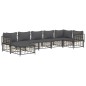 vidaXL 7-tlg. Garten-Lounge-Set mit Kissen Anthrazit Poly Rattan vidaXL 7-tlg. Garten-Lounge-Set mit Kissen Anthrazit Poly Rattan