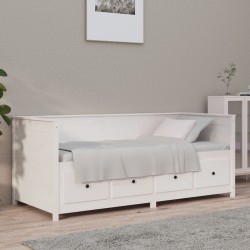 vidaXL Tagesbett Weiß 75x190 cm Massivholz Kiefer