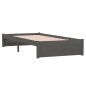 vidaXL Massivholzbett Grau 90x200 cm vidaXL Massivholzbett Grau 90x200 cm