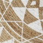 vidaXL Teppich Handgefertigt Jute mit weißem Aufdruck 120 cm vidaXL Teppich Handgefertigt Jute mit weißem Aufdruck 120 cm