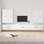 vidaXL 7-tlg. TV-Schrank-Set Weiß Holzwerkstoff vidaXL 7-tlg. TV-Schrank-Set Weiß Holzwerkstoff