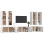 vidaXL 7-tlg. TV-Schrank-Set Weiß Holzwerkstoff vidaXL 7-tlg. TV-Schrank-Set Weiß Holzwerkstoff