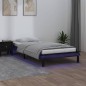 vidaXL Massivholzbett mit LEDs Schwarz 90x200 cm vidaXL Massivholzbett mit LEDs Schwarz 90x200 cm