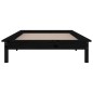 vidaXL Massivholzbett mit LEDs Schwarz 90x200 cm vidaXL Massivholzbett mit LEDs Schwarz 90x200 cm