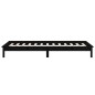 vidaXL Massivholzbett mit LEDs Schwarz 90x200 cm vidaXL Massivholzbett mit LEDs Schwarz 90x200 cm