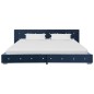 Bett mit Matratze Blau Samt 160 x 200 cm Bett mit Matratze Blau Samt 160 x 200 cm