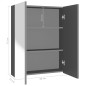 vidaXL Bad-Spiegelschrank 60x15x75 cm MDF Anthrazit vidaXL Bad-Spiegelschrank 60x15x75 cm MDF Anthrazit