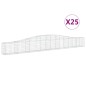 vidaXL Gabionen mit Hochbogen 25 Stk. 400x30x40/60 cm Verzinktes Eisen vidaXL Gabionen mit Hochbogen 25 Stk. 400x30x40/60 cm Verzinktes Eisen