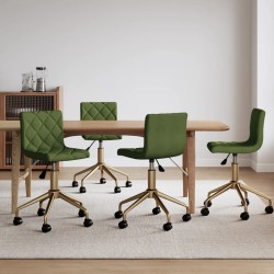 vidaXL Esszimmerstühle 4 Stk. Drehbar Hellgrün Samt