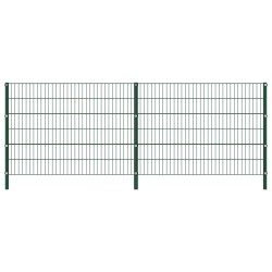 Zaunfeld mit Pfosten Eisen 3,4 x 1,2 m Grün