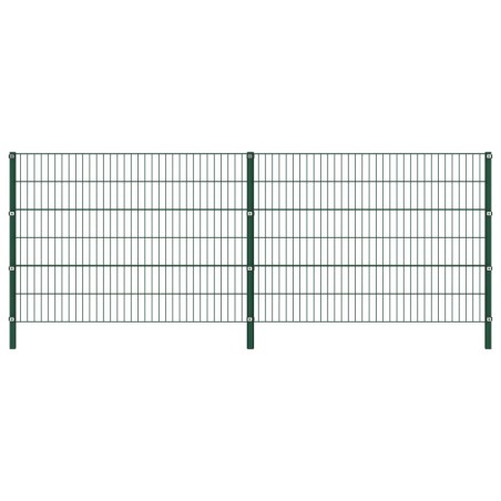 Zaunfeld mit Pfosten Eisen 3,4 x 1,2 m Grün