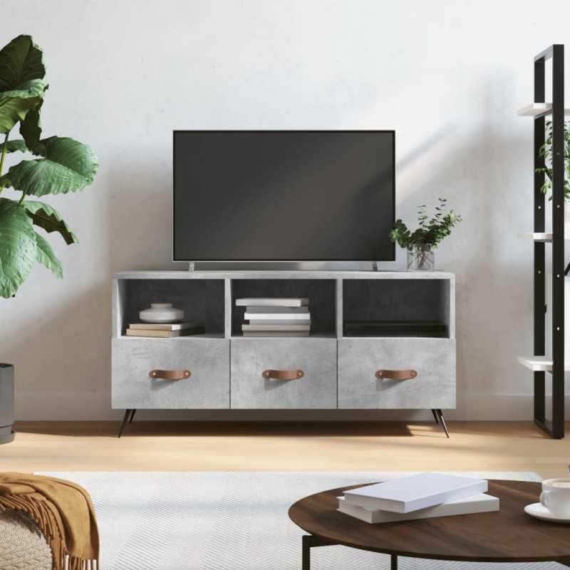 vidaXL TV-Schrank Betongrau 102x36x50 cm Holzwerkstoff vidaXL TV-Schrank Betongrau 102x36x50 cm Holzwerkstoff
