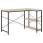 vidaXL Computertisch Schwarz und Eiche-Optik 110x72x70cm Holzwerkstoff vidaXL Computertisch Schwarz und Eiche-Optik 110x72x70cm Holzwerkstoff