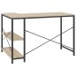 vidaXL Computertisch Schwarz und Eiche-Optik 110x72x70cm Holzwerkstoff vidaXL Computertisch Schwarz und Eiche-Optik 110x72x70cm Holzwerkstoff