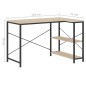 vidaXL Computertisch Schwarz und Eiche-Optik 110x72x70cm Holzwerkstoff vidaXL Computertisch Schwarz und Eiche-Optik 110x72x70cm Holzwerkstoff