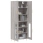 vidaXL Highboard Grau Sonoma 69,5x34x180 cm Holzwerkstoff vidaXL Highboard Grau Sonoma 69,5x34x180 cm Holzwerkstoff
