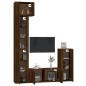 vidaXL 5-tlg. TV-Schrank-Set Braun Eichen-Optik Holzwerkstoff vidaXL 5-tlg. TV-Schrank-Set Braun Eichen-Optik Holzwerkstoff