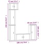 vidaXL 5-tlg. TV-Schrank-Set Braun Eichen-Optik Holzwerkstoff vidaXL 5-tlg. TV-Schrank-Set Braun Eichen-Optik Holzwerkstoff