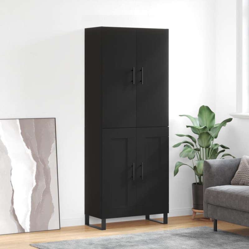 vidaXL Highboard Schwarz 69,5x34x180 cm Holzwerkstoff vidaXL Highboard Schwarz 69,5x34x180 cm Holzwerkstoff