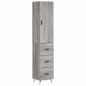 vidaXL Highboard Grau Sonoma 34,5x34x180 cm Holzwerkstoff vidaXL Highboard Grau Sonoma 34,5x34x180 cm Holzwerkstoff