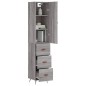 vidaXL Highboard Grau Sonoma 34,5x34x180 cm Holzwerkstoff vidaXL Highboard Grau Sonoma 34,5x34x180 cm Holzwerkstoff