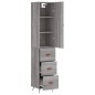 vidaXL Highboard Grau Sonoma 34,5x34x180 cm Holzwerkstoff vidaXL Highboard Grau Sonoma 34,5x34x180 cm Holzwerkstoff