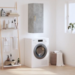 vidaXL Wandschrank Betongrau 34,5x34x90 cm