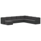 vidaXL 9-tlg. Garten-Lounge-Set mit Kissen Schwarz Poly Rattan vidaXL 9-tlg. Garten-Lounge-Set mit Kissen Schwarz Poly Rattan