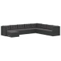 vidaXL 9-tlg. Garten-Lounge-Set mit Kissen Schwarz Poly Rattan vidaXL 9-tlg. Garten-Lounge-Set mit Kissen Schwarz Poly Rattan