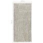 vidaXL Insektenschutz-Vorhang Hell- und Dunkelgrau 90x220 cm Chenille vidaXL Insektenschutz-Vorhang Hell- und Dunkelgrau 90x220 cm Chenille